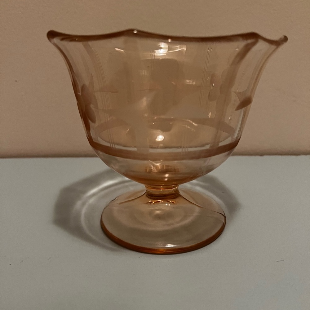 Pink Depression Glass Bowl/Candy Dish